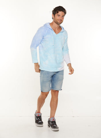 Tie-dye raglan reverse slub terry hoodie Style #4557