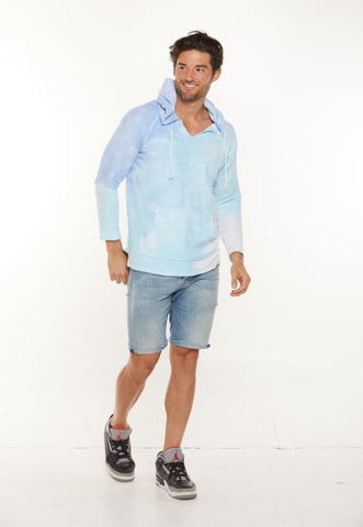 Tie-dye raglan reverse slub terry hoodie Style #4557
