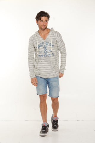 Unisex Reversed Slab Raglan Hoodie with Kangaroo Pocket Style #4528
