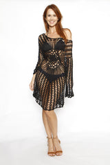 Long Sleeve Crochet Cover up Style #7341