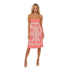 Printed Smocked Bodice Dress Style #7265