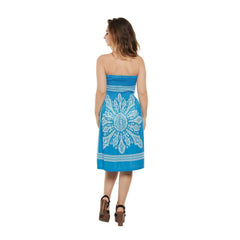 Printed Smocked Bodice Dress Style #7265