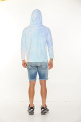Tie-dye raglan reverse slub terry hoodie Style #4557